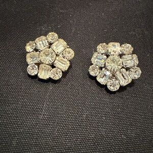 Elegant Silver Crystal Earrings